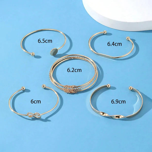 TFC SET Gold Plated Bracelet (Set of 5)