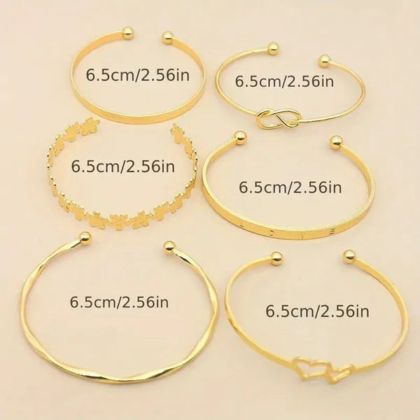 TFC SET2 Gold Plated Bracelet (Set of 6)
