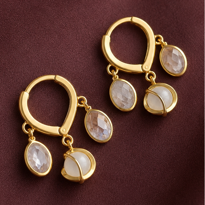 TFC Major Triple Drop Gold Plated Earring
