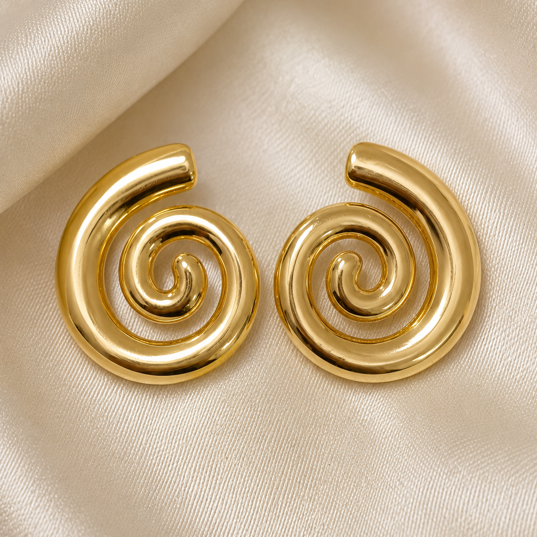 TFC Snail Gold Plated Stud Earrings