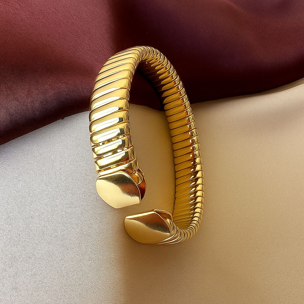 TFC Size 2.6 Arm Wrap Gold Plated Bracelet Bangle