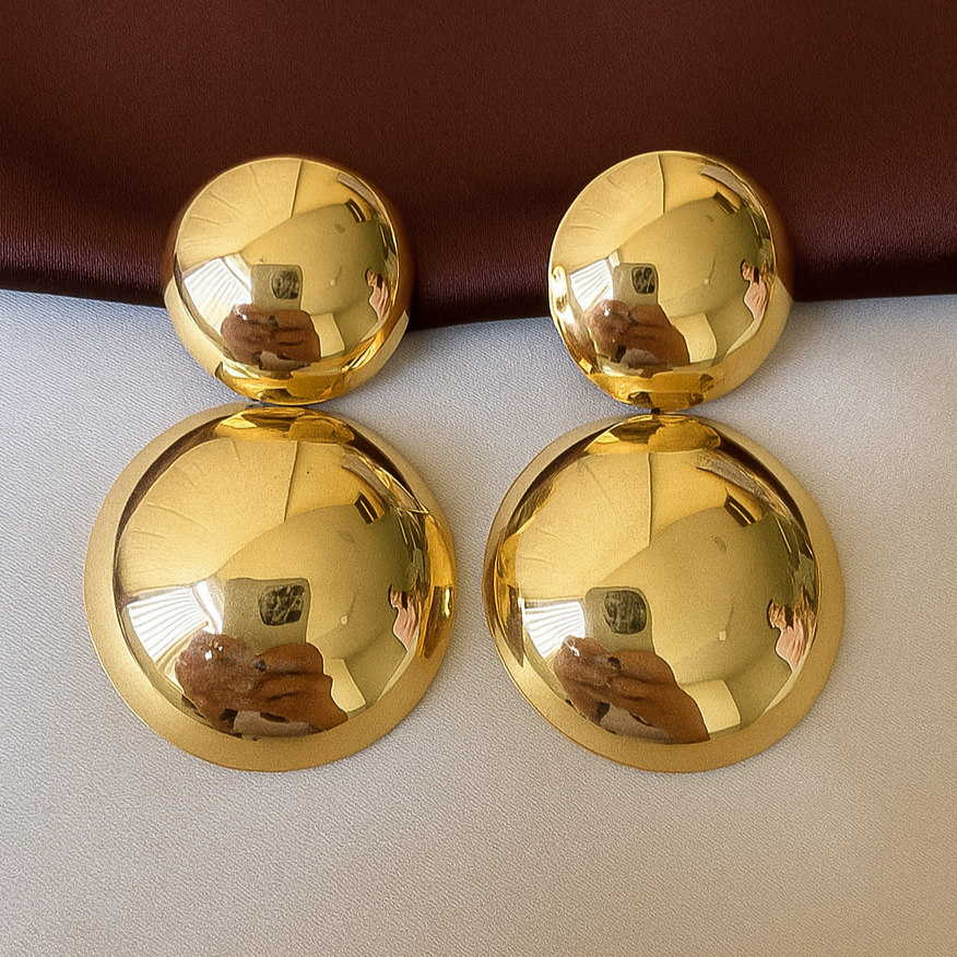 TFC Bloomy Gold Plated Stud Earrings