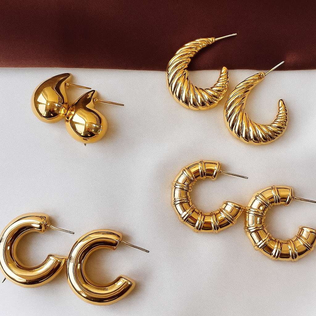 TFC Aurum Gold Plated Earrings (Combo set )