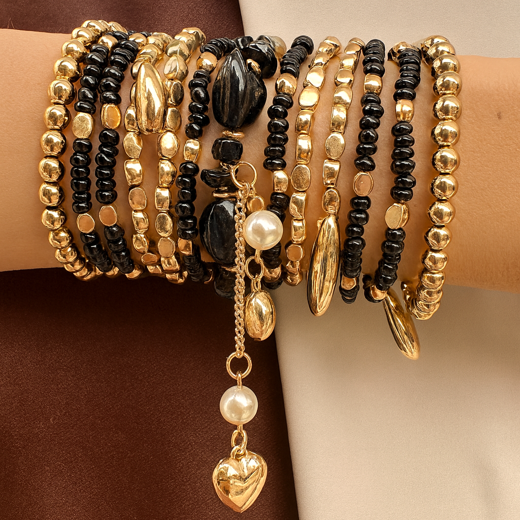 TFC Wristful Of Joy Majesty Gold Plated Bracelet (set of 13)