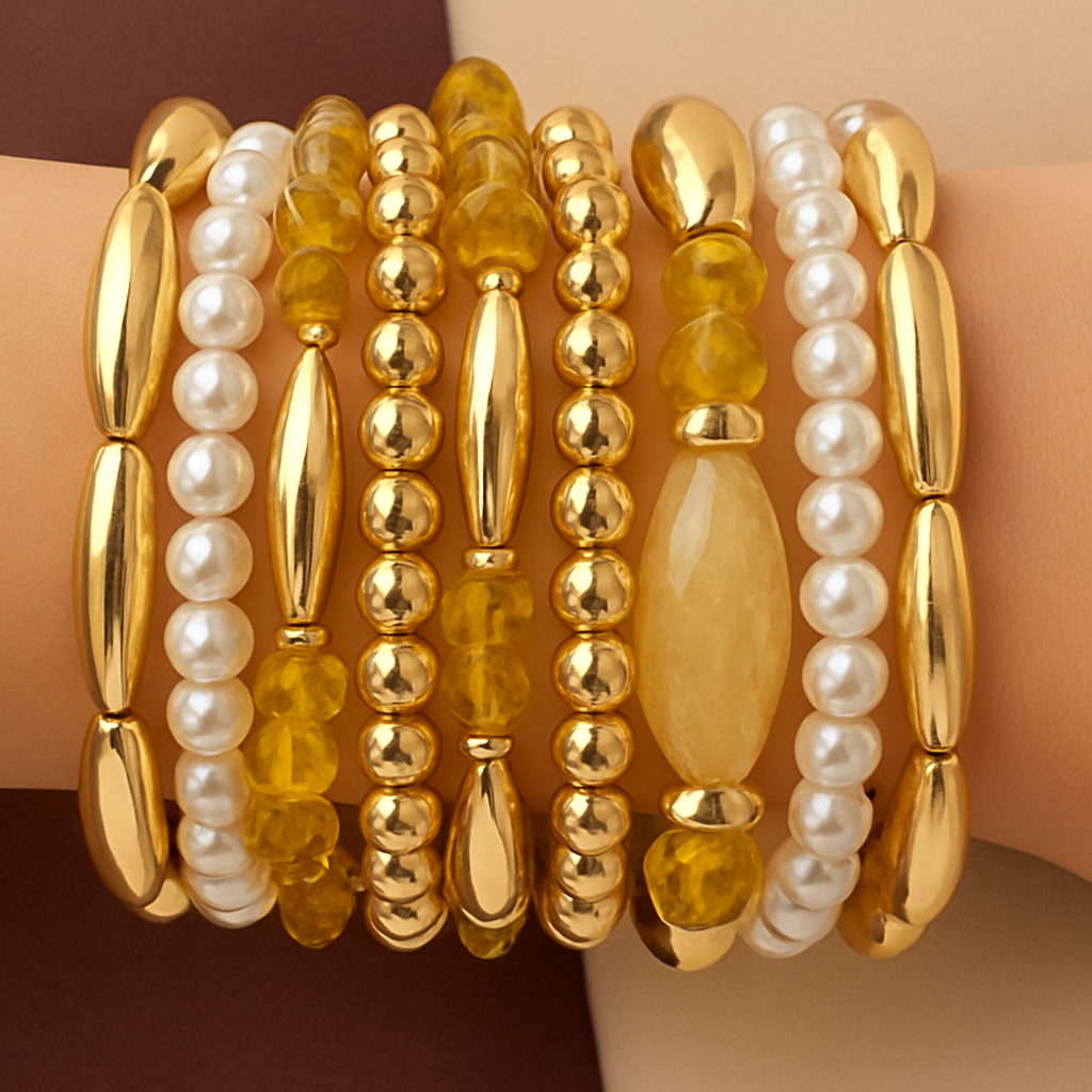 TFC Bling Bunch Gold Plated Bracelet (set of 9)