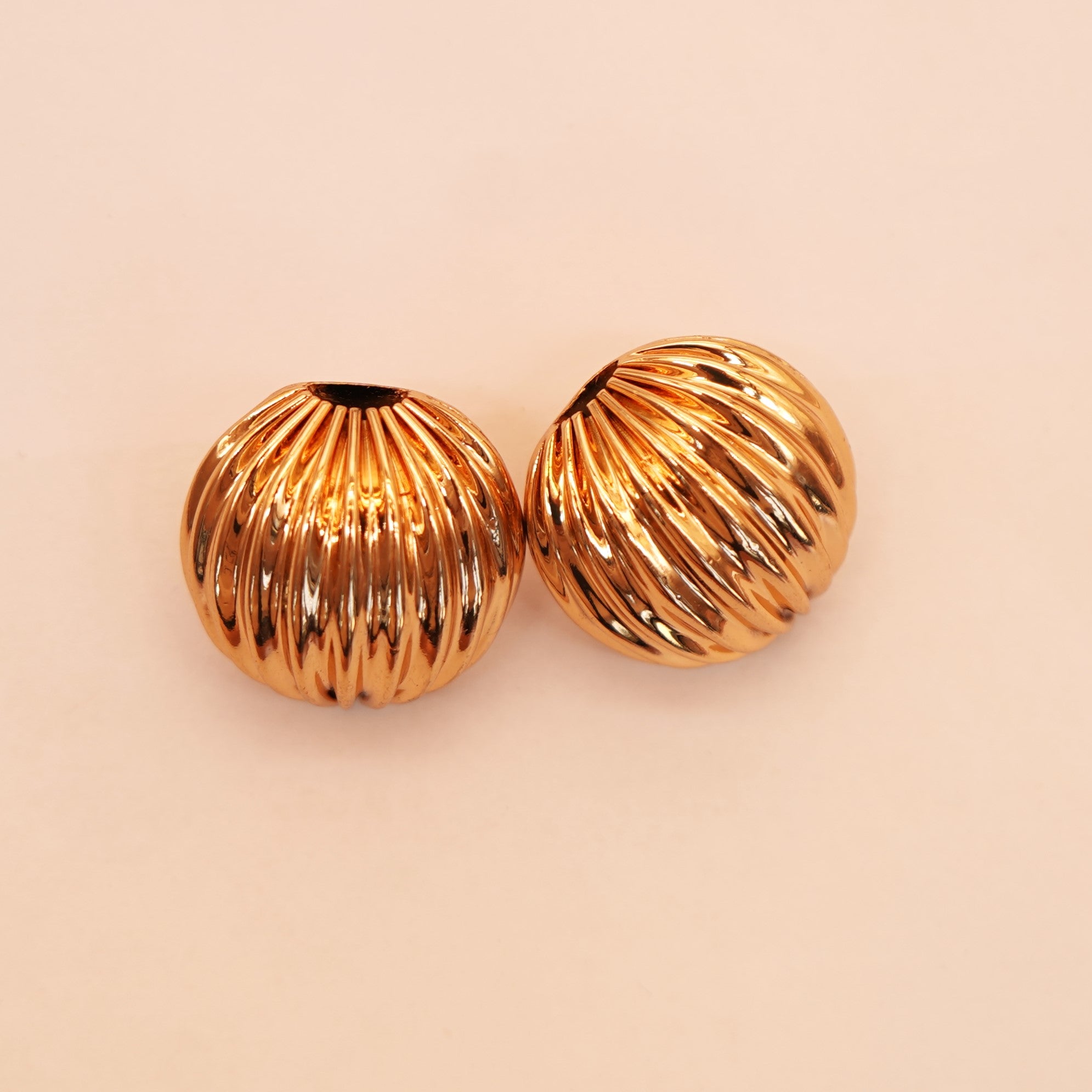 TFC Big Vortex Gold Plated Stud Earrings