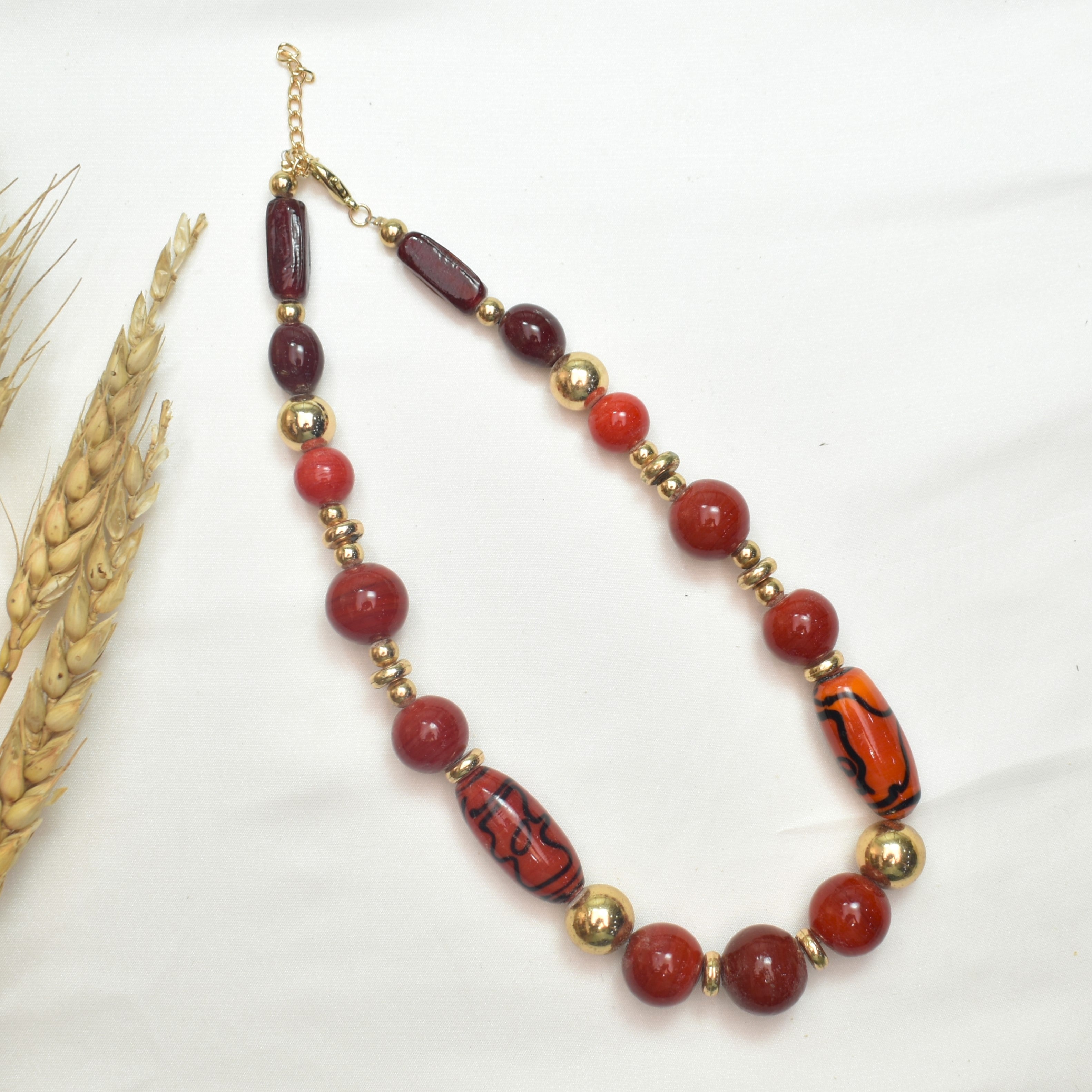 TFC Red Jewel Gold Plated Necklace