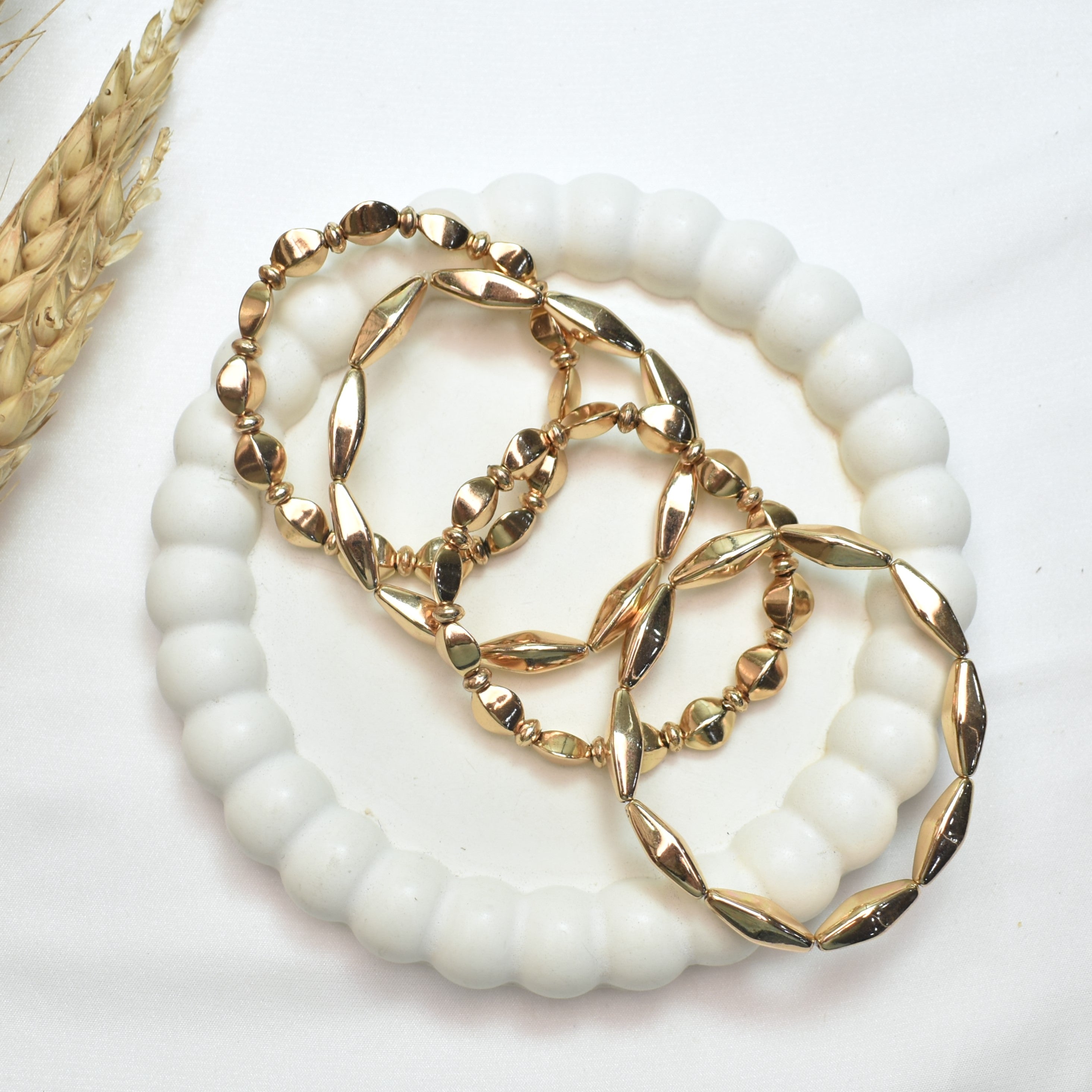 TFC Golden Rush Gold Plated Stacked Bracelet (set of 4)