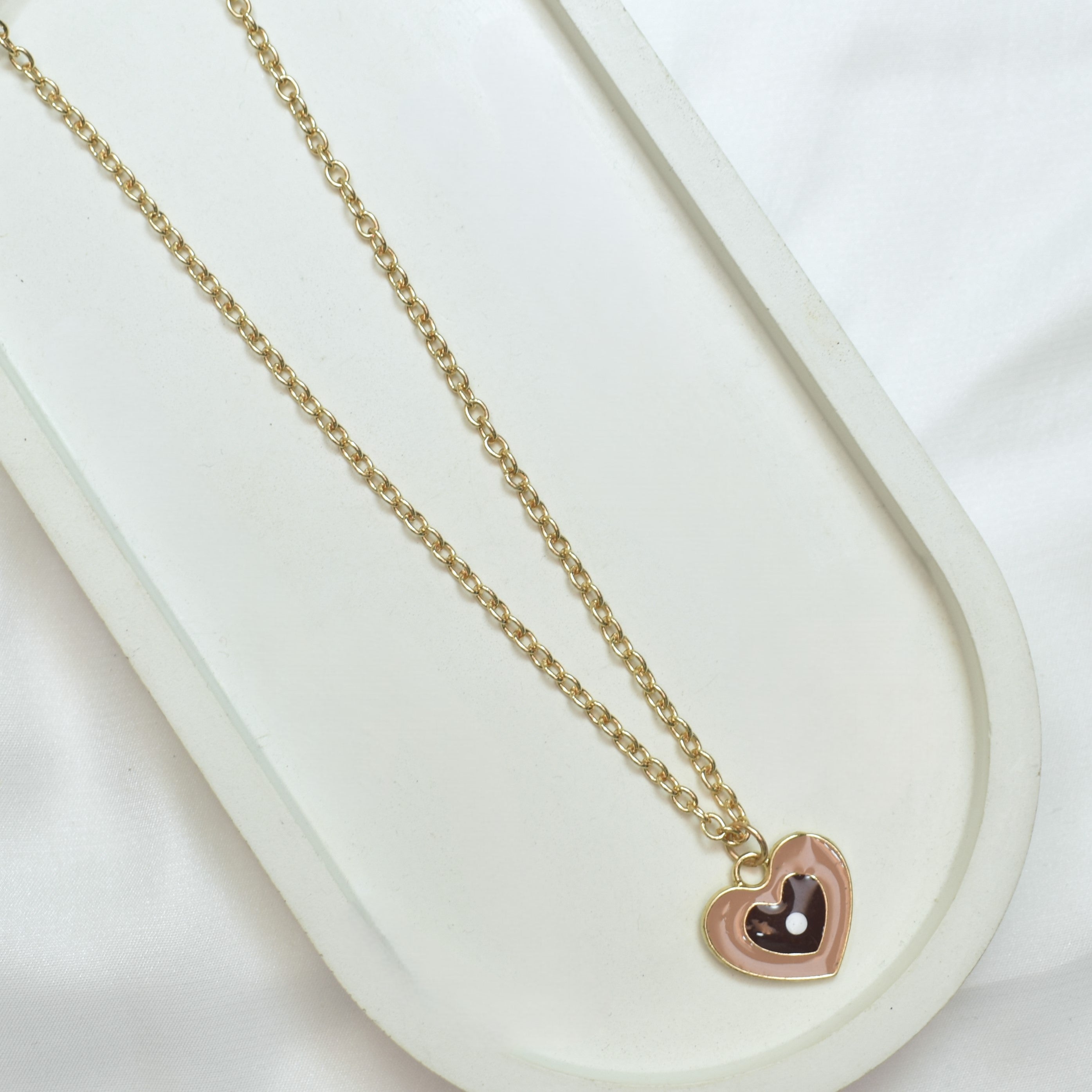 TFC Pink Blush Gold Plated Pendant Necklace