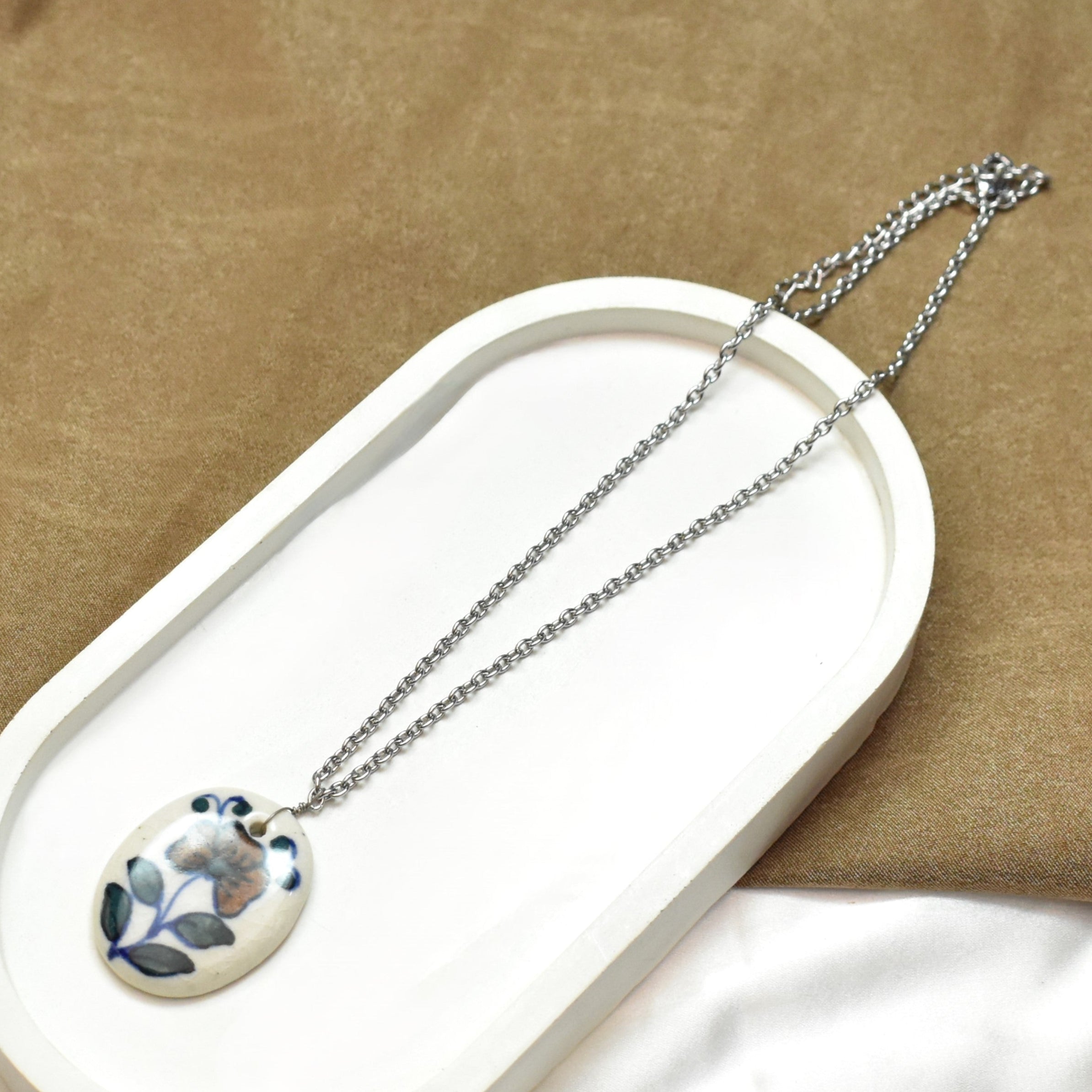 TFC Floral Fantasy Silver Plated Pendant Necklace