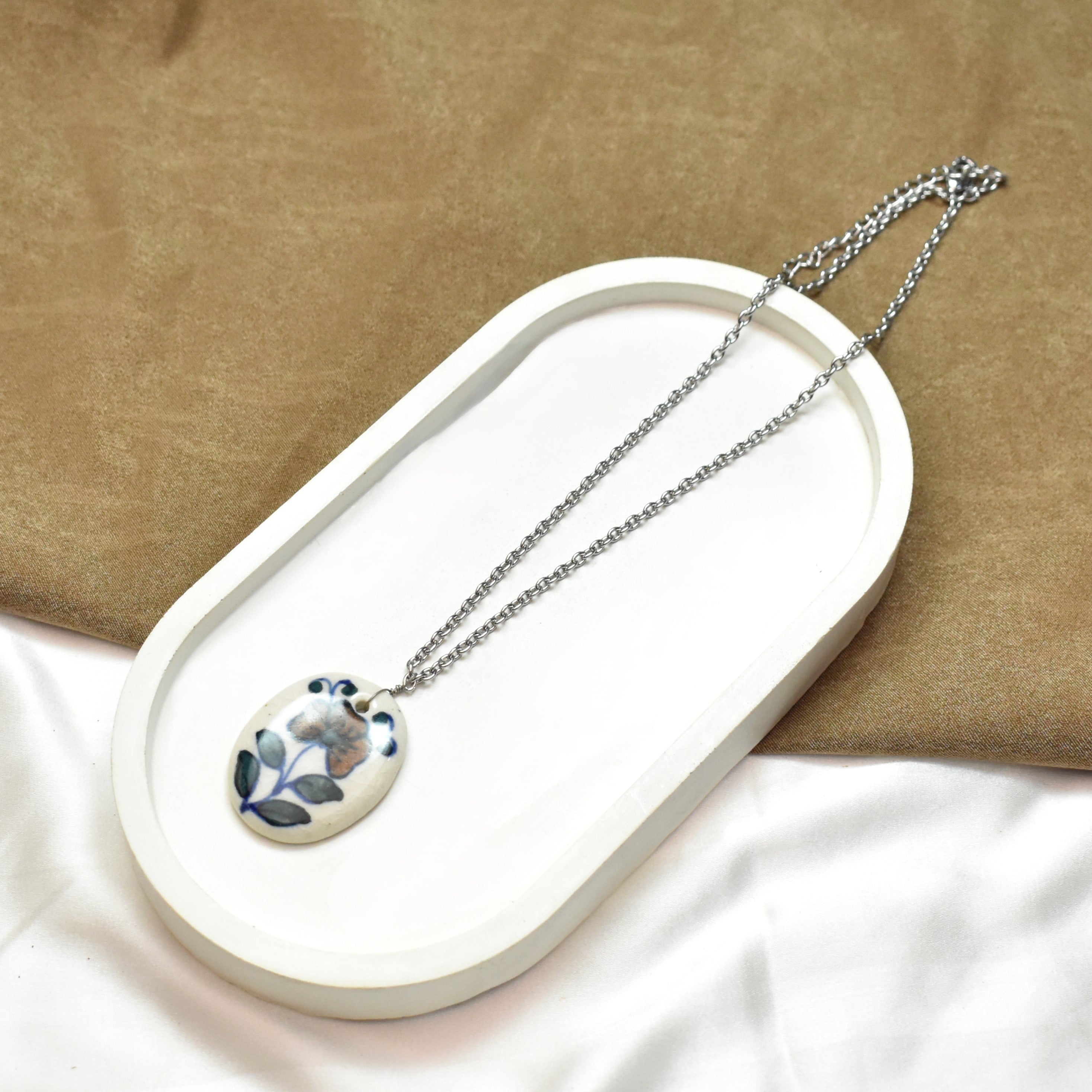 TFC Floral Fantasy Silver Plated Pendant Necklace