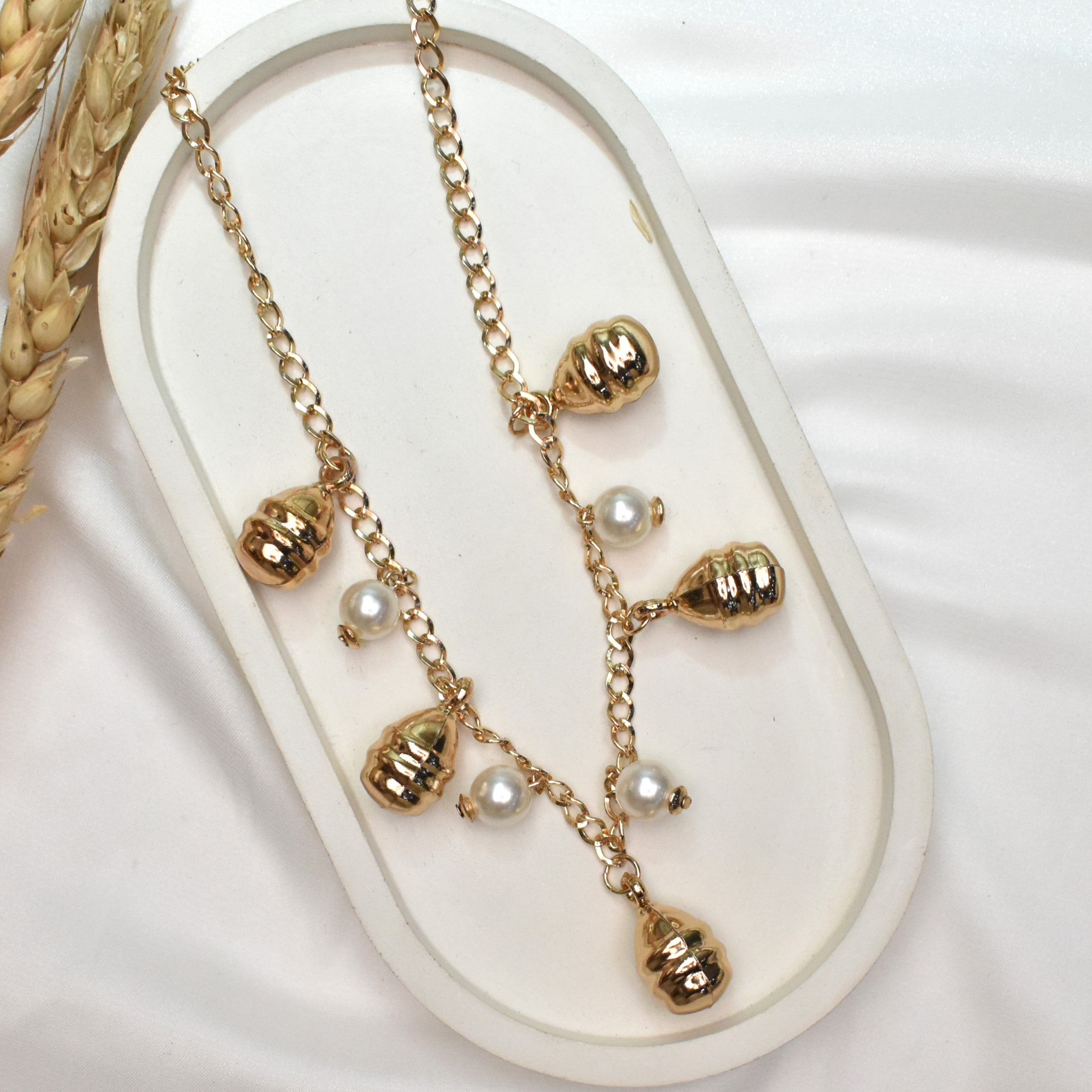 TFC Honey Comb Gold Plated Necklace