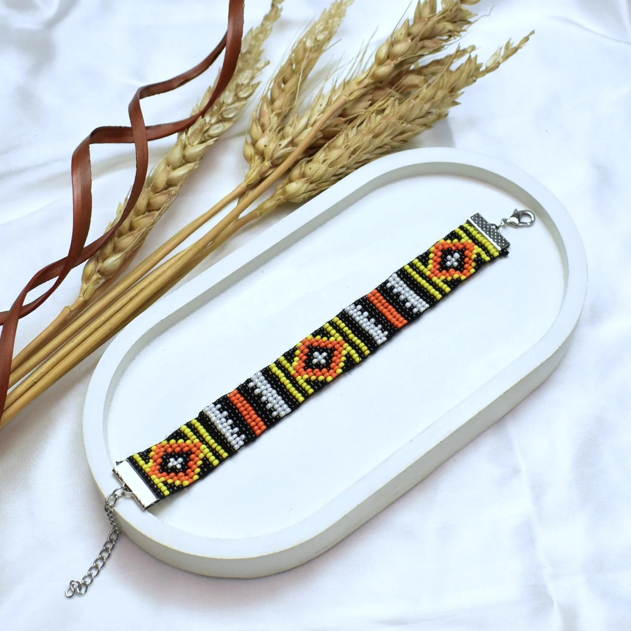 TFC Bumblebee Stripe Beaded Bracelet