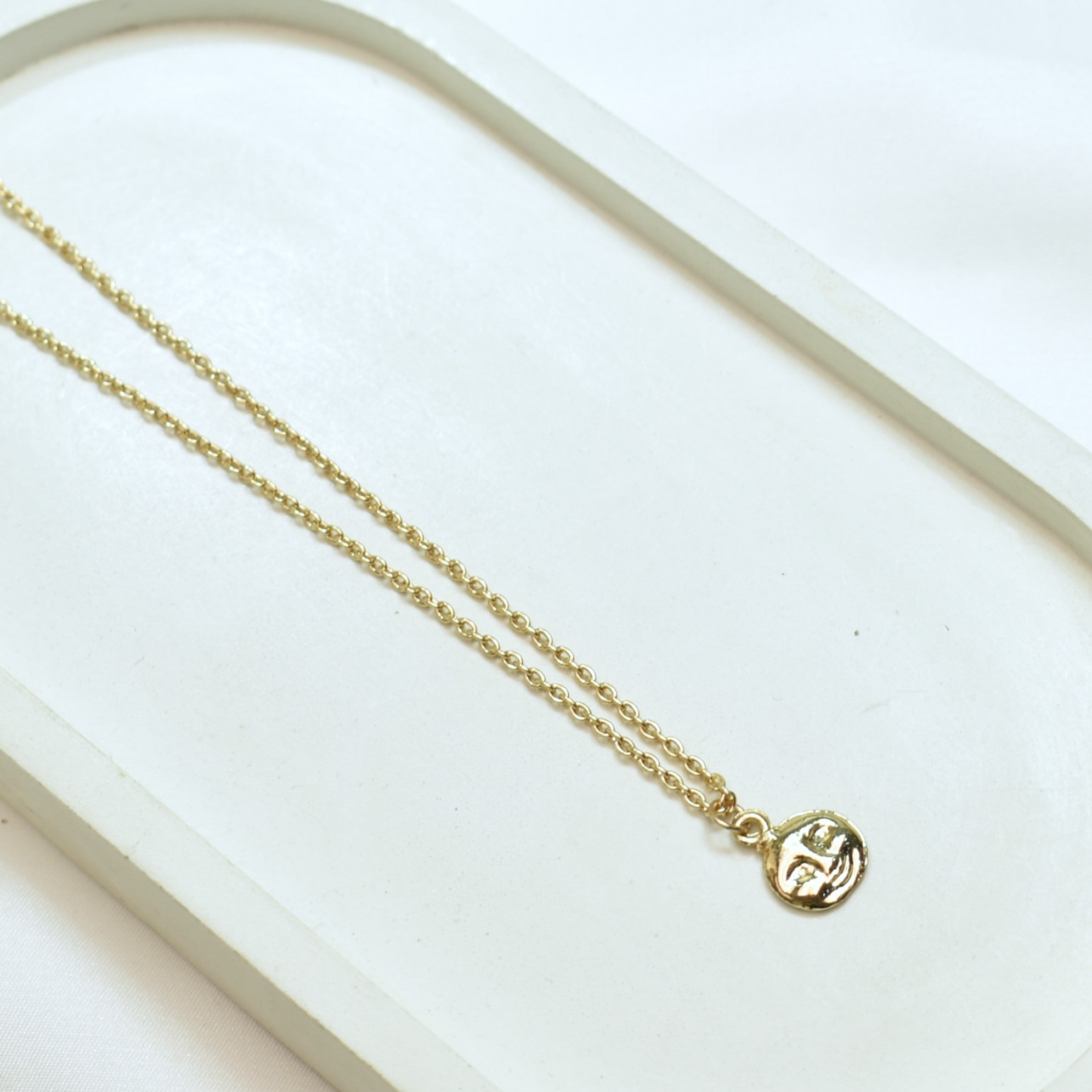 TFC Happy Face Gold Plated Necklace