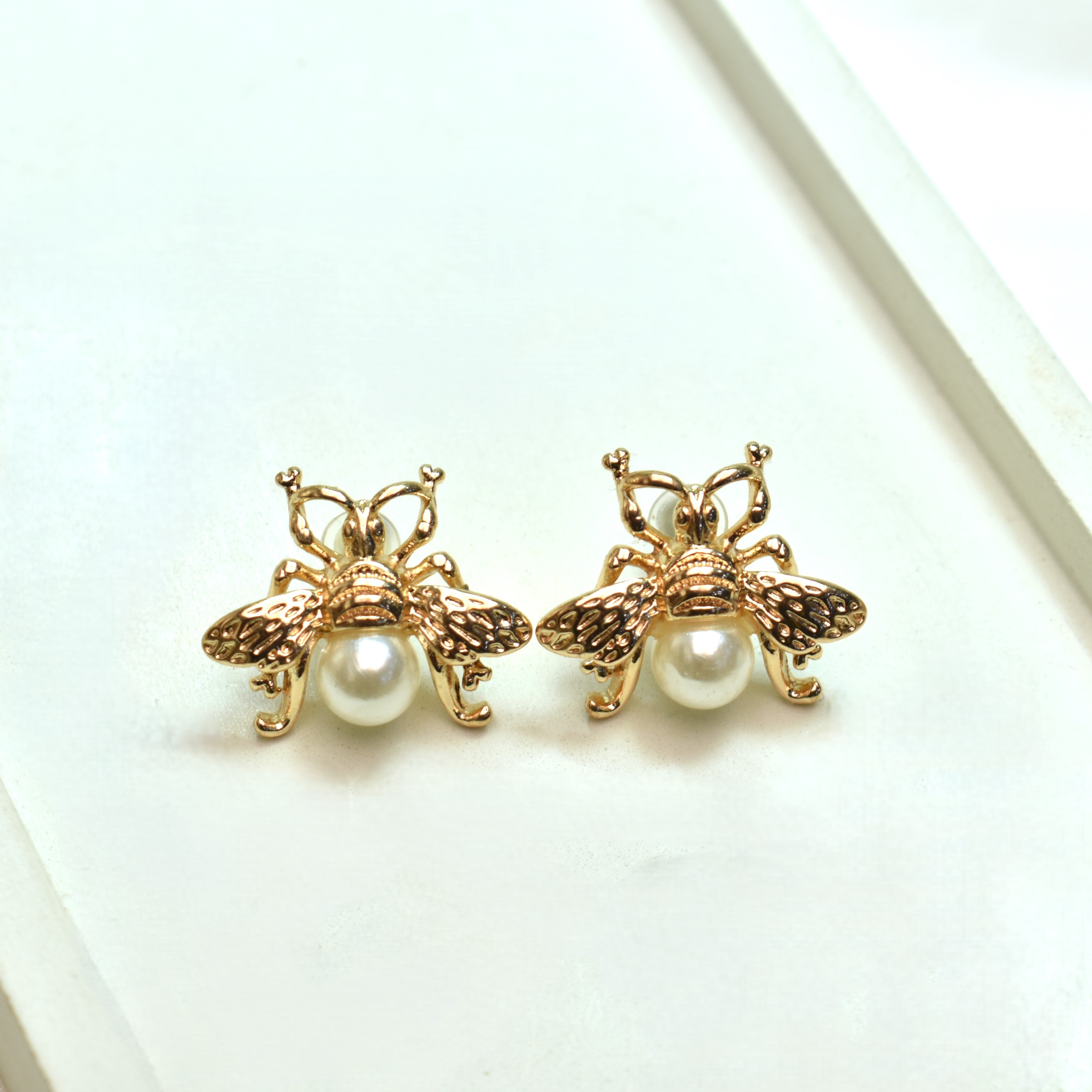 TFC Beetal Bugs Gold Plated Stud Earrings