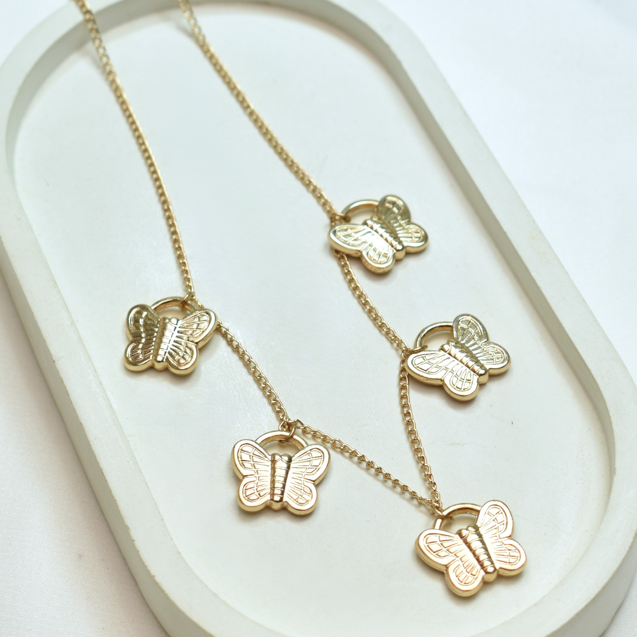 TFC Flutterby Gold Plated Necklace