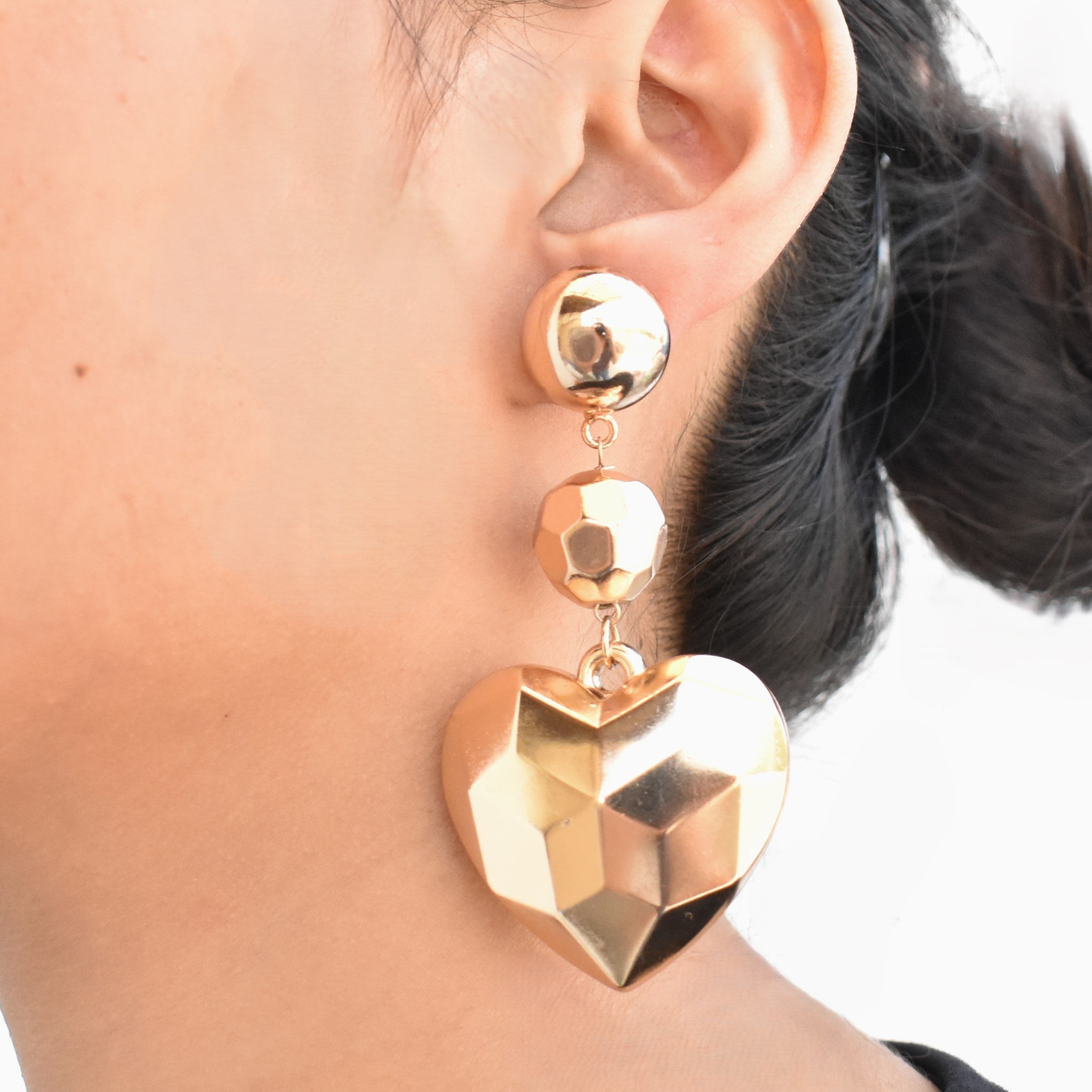 TFC Origami Heart Dangler Earrings