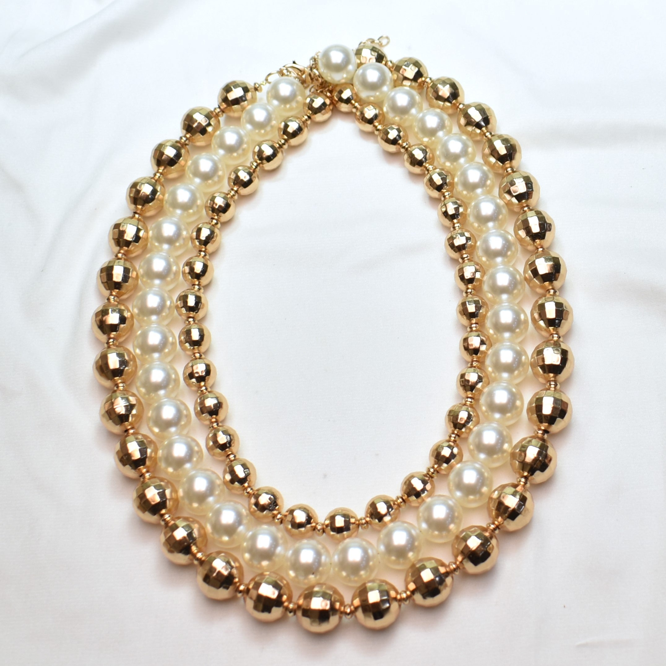 TFC Pearl In Gold Plated Layered Necklace