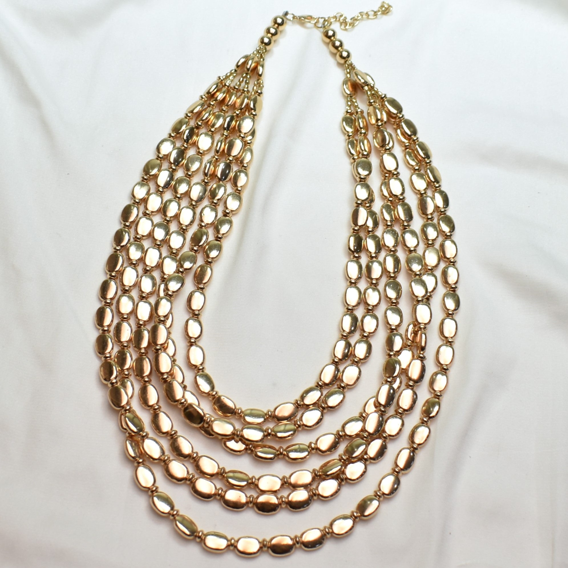 TFC Bead Beat Gold Plated Layered Necklace