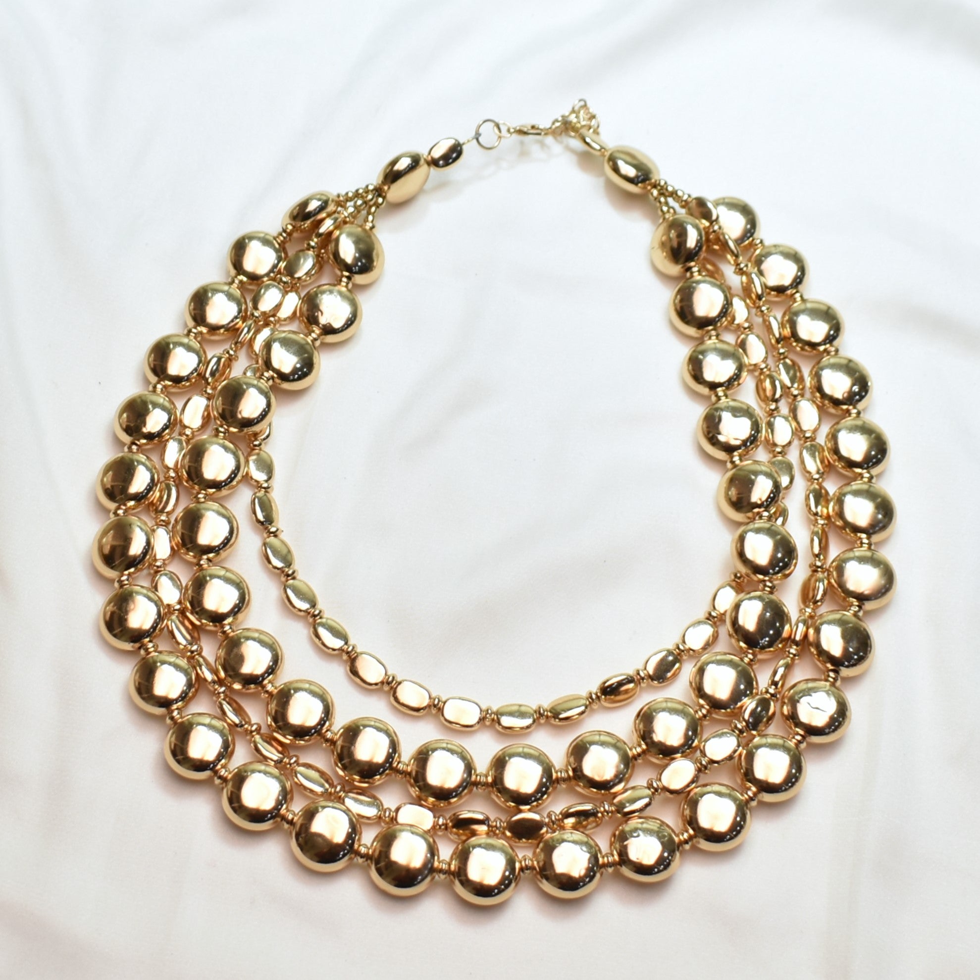 TFC Round N Round Gold Plated Layered Necklace