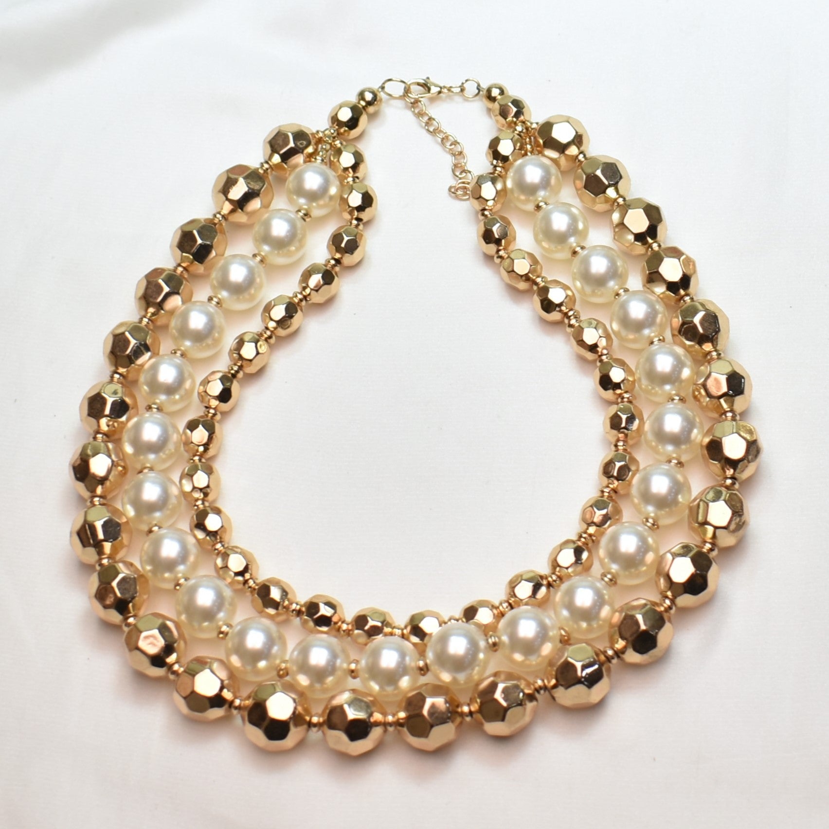 TFC Love Pearl Gold Plated Layered Necklace