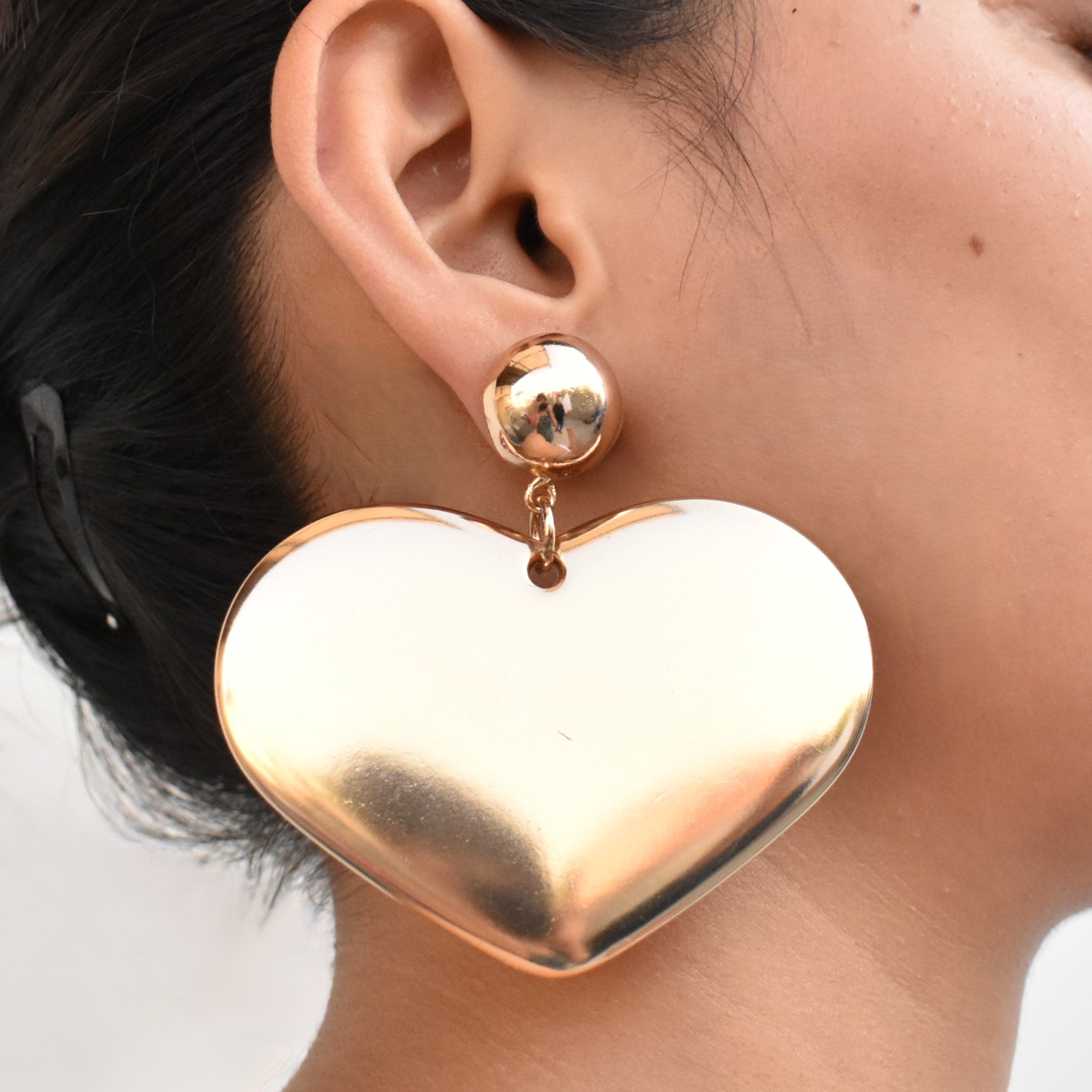 TFC Heart Full Of Love Gold Plated Dangler Earrings