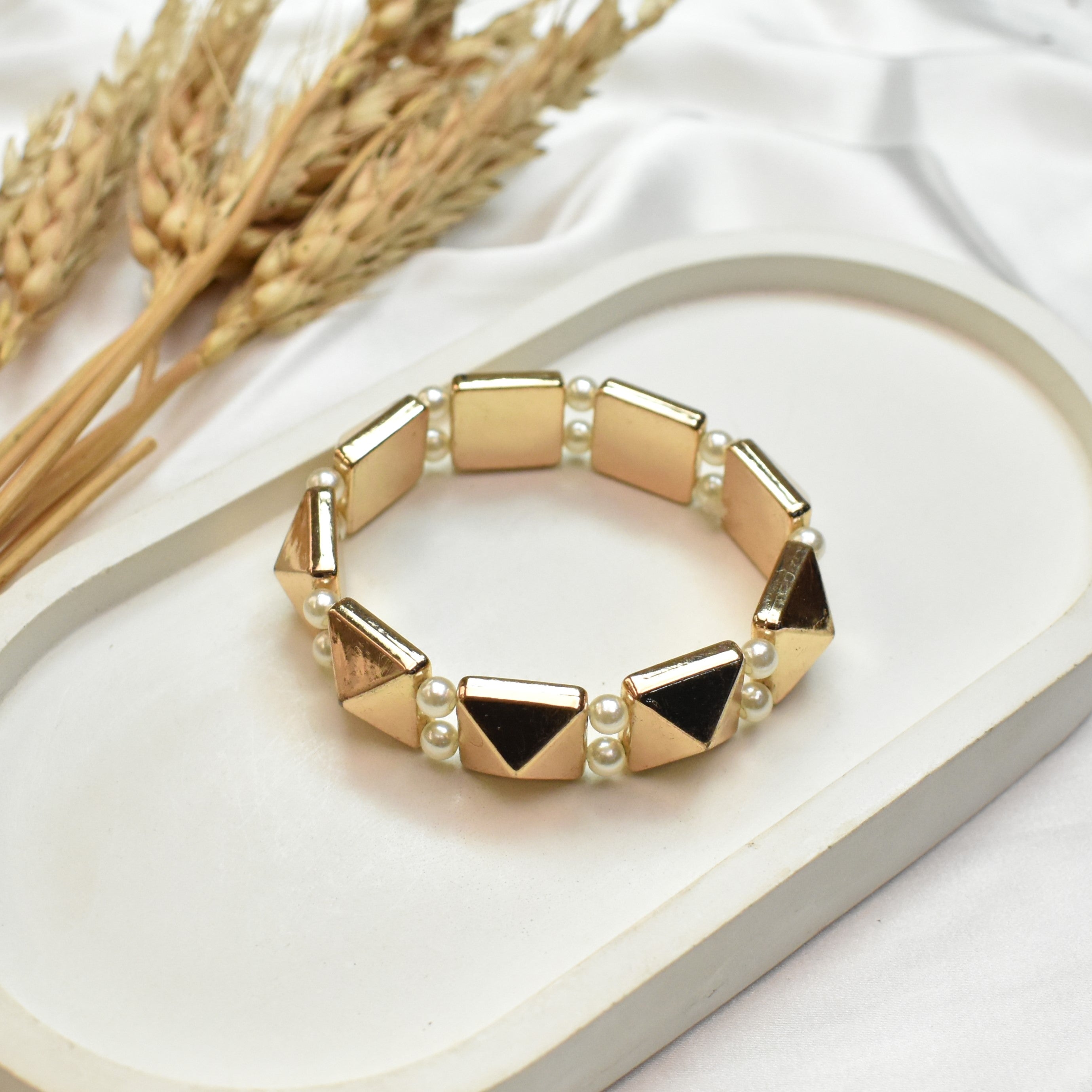 TFC Square Deal Gold Plated Bracelet