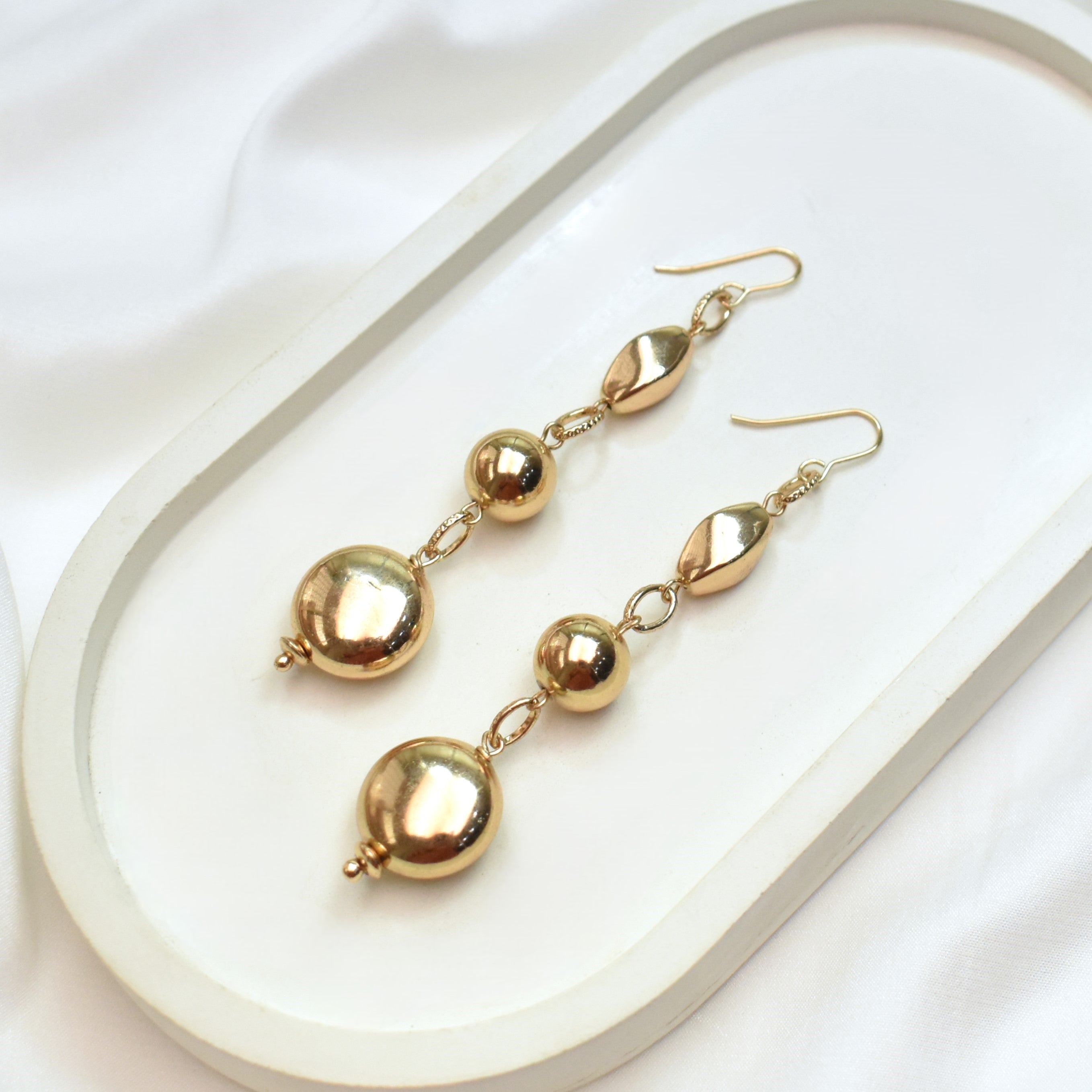 TFC Fancy Fall Gold Plated Dangler Earrings