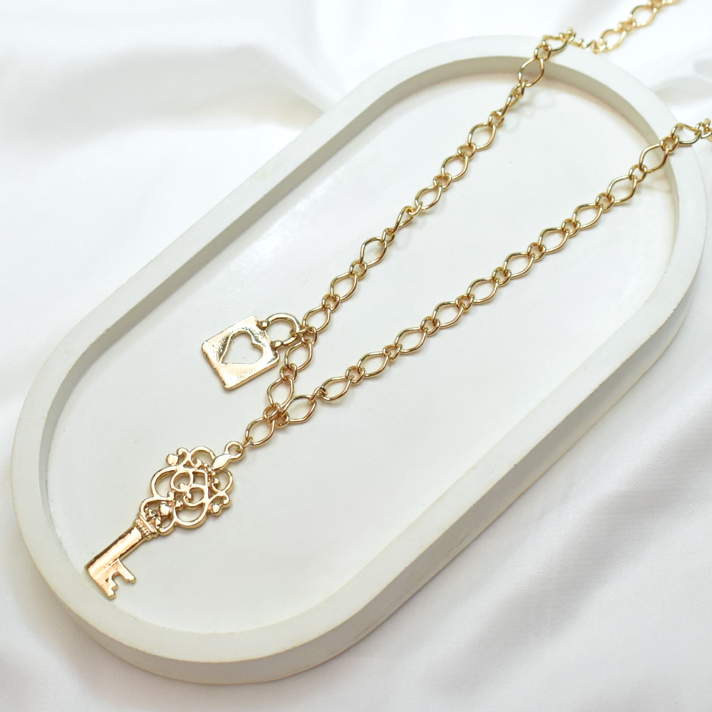 TFC Key Of Your Heart Gold Plated Pendant Necklace