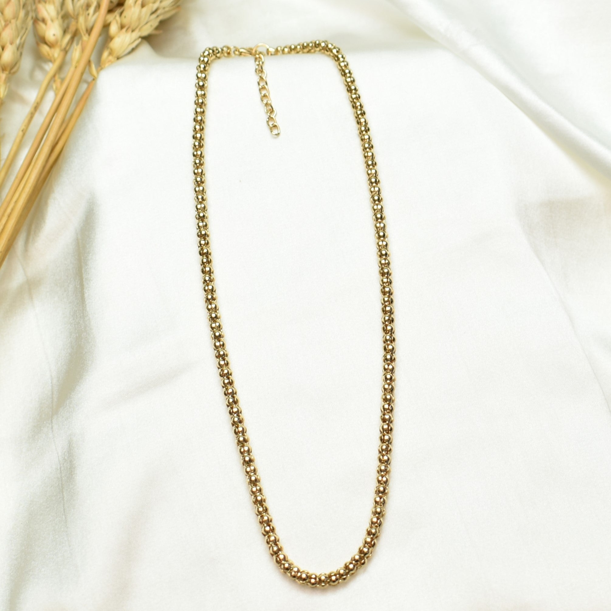 TFC Small Bead Gold Plated Necklace