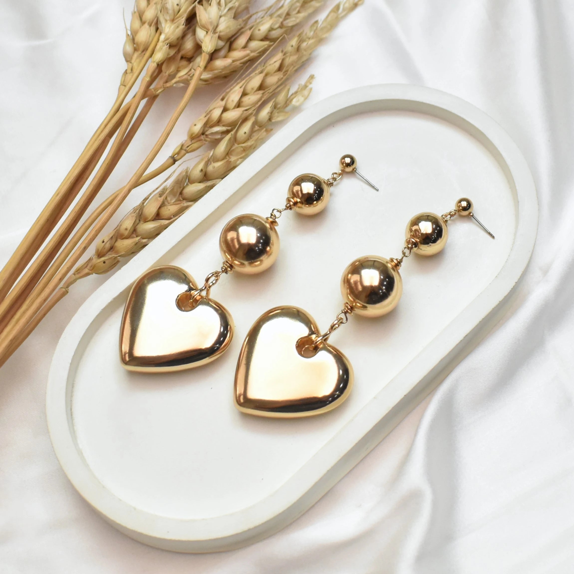 TFC Heart Melody Gold Plated Dangler Earrings