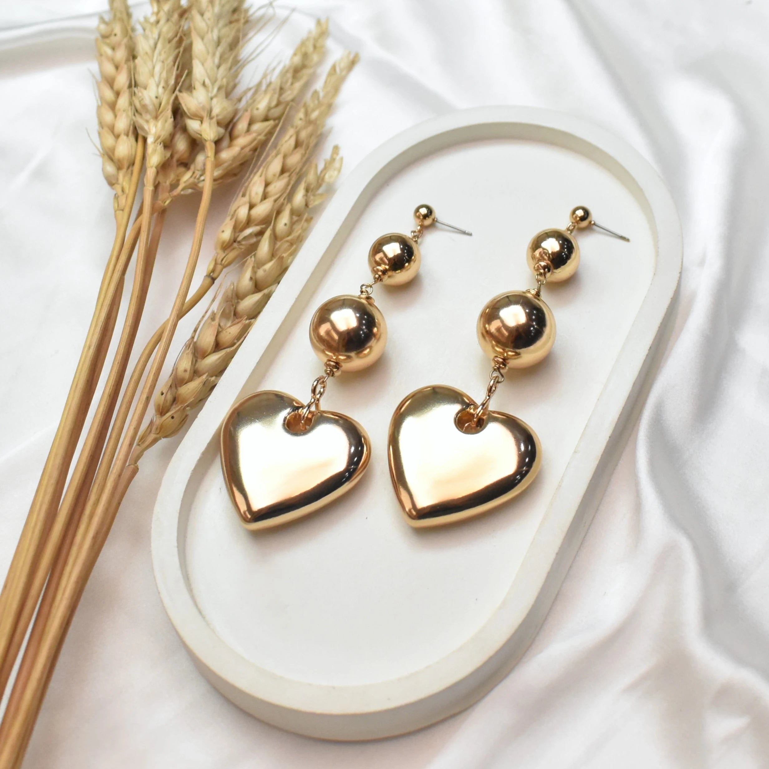 TFC Heart Melody Gold Plated Dangler Earrings