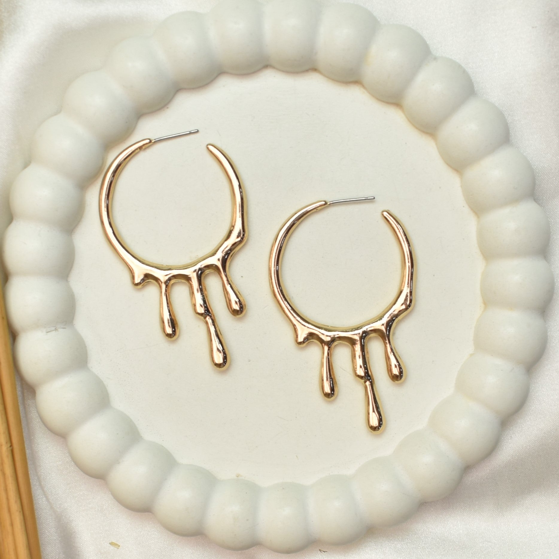 TFC Gold Melting Hoop Earrings