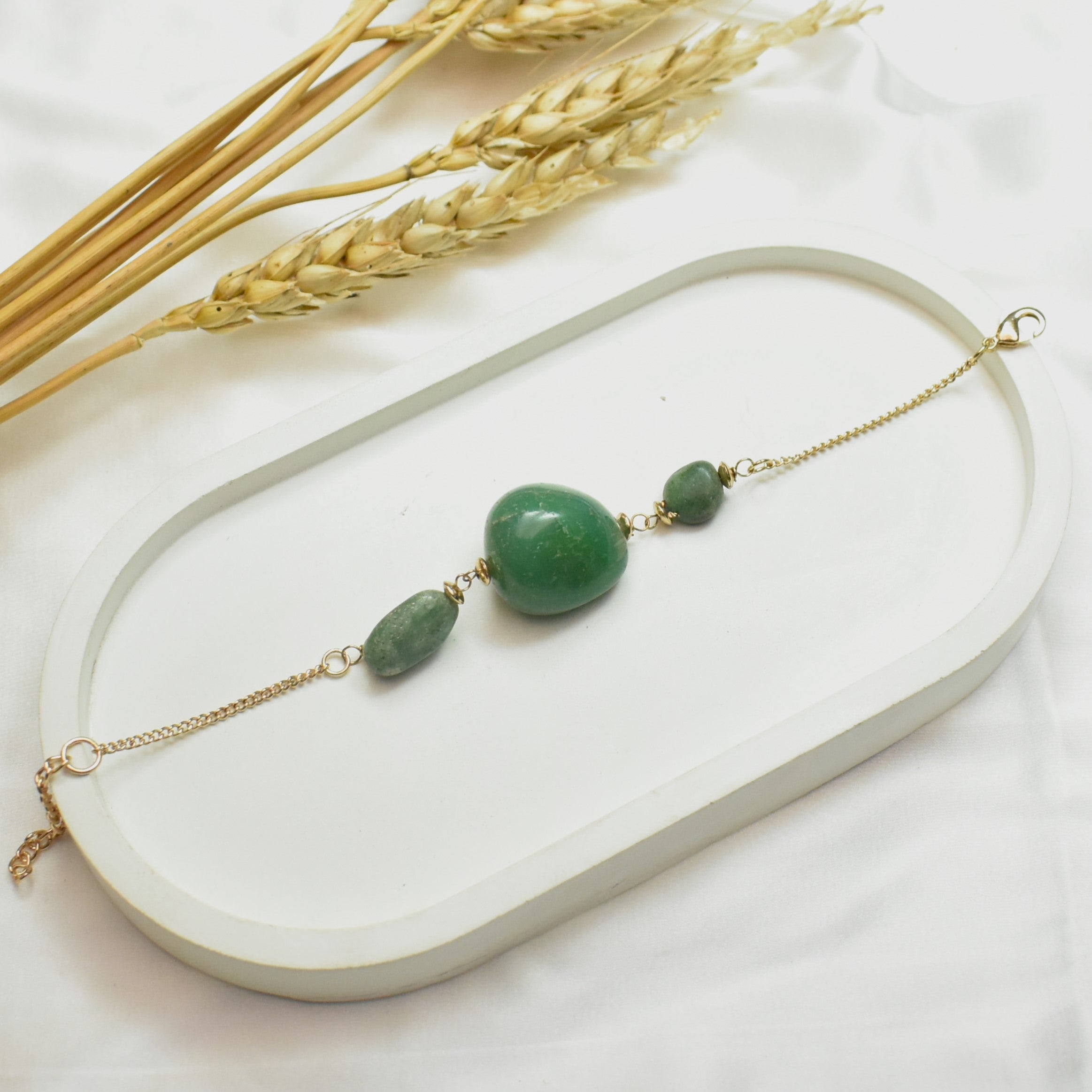 TFC Green Goddess Gold Plated Bracelet