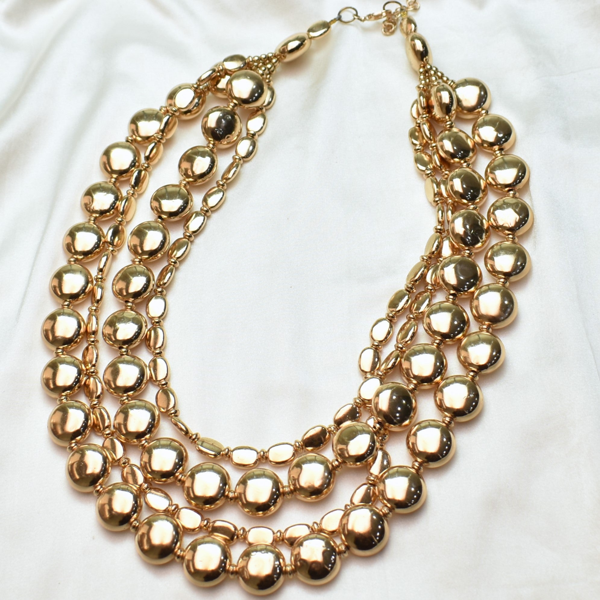 TFC Round Gold Plated Layered Necklace