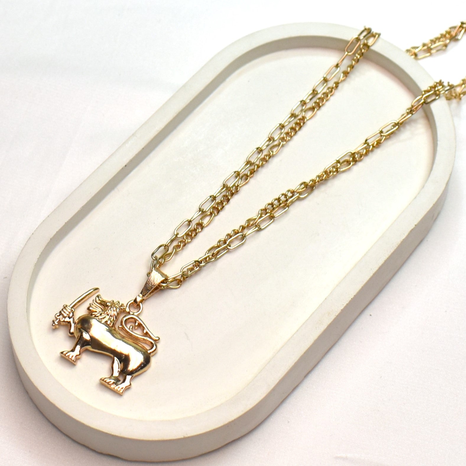 TFC Roaring Wild Gold Plated Pendant Necklace