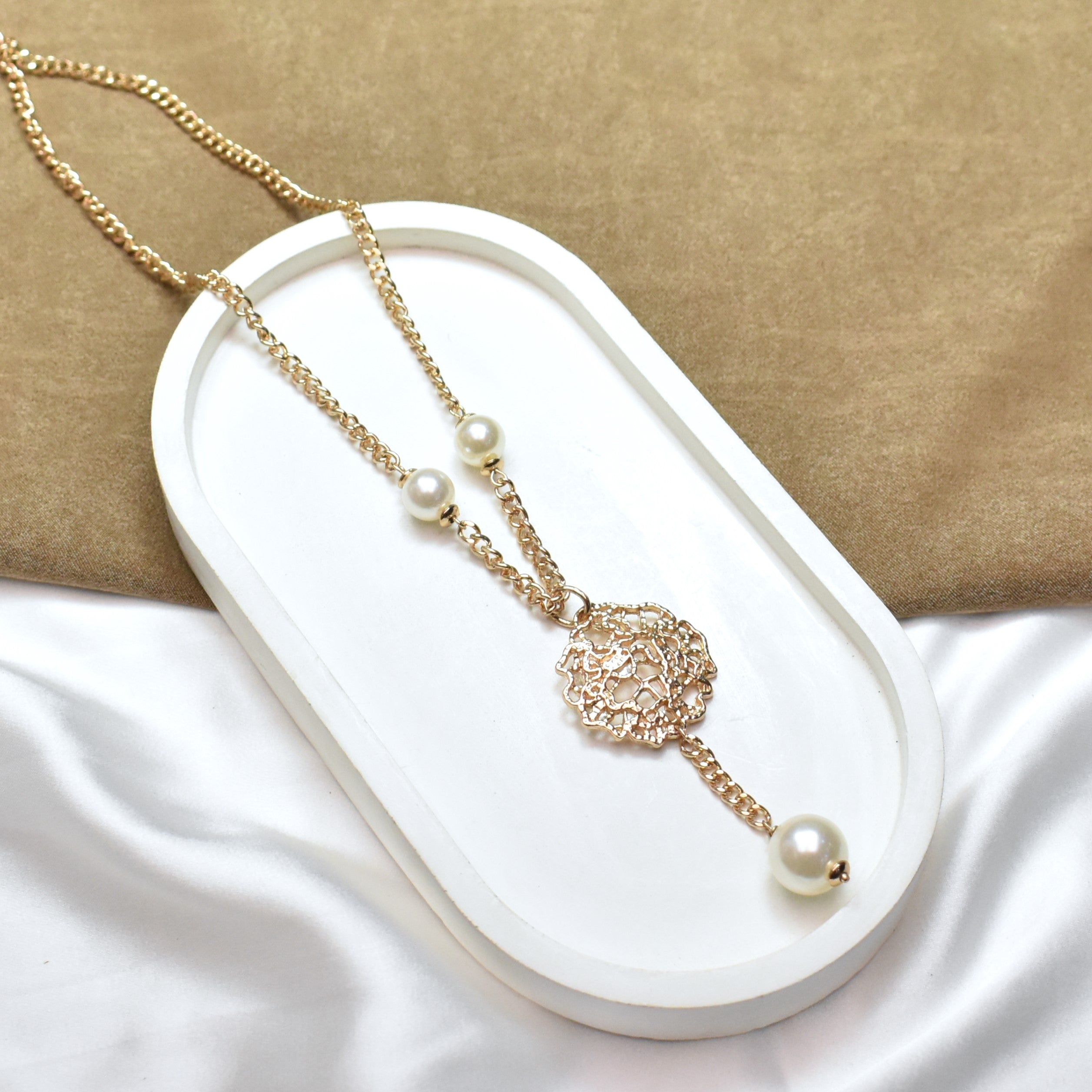 TFC Prosperity Pearl Gold Plated Necklace