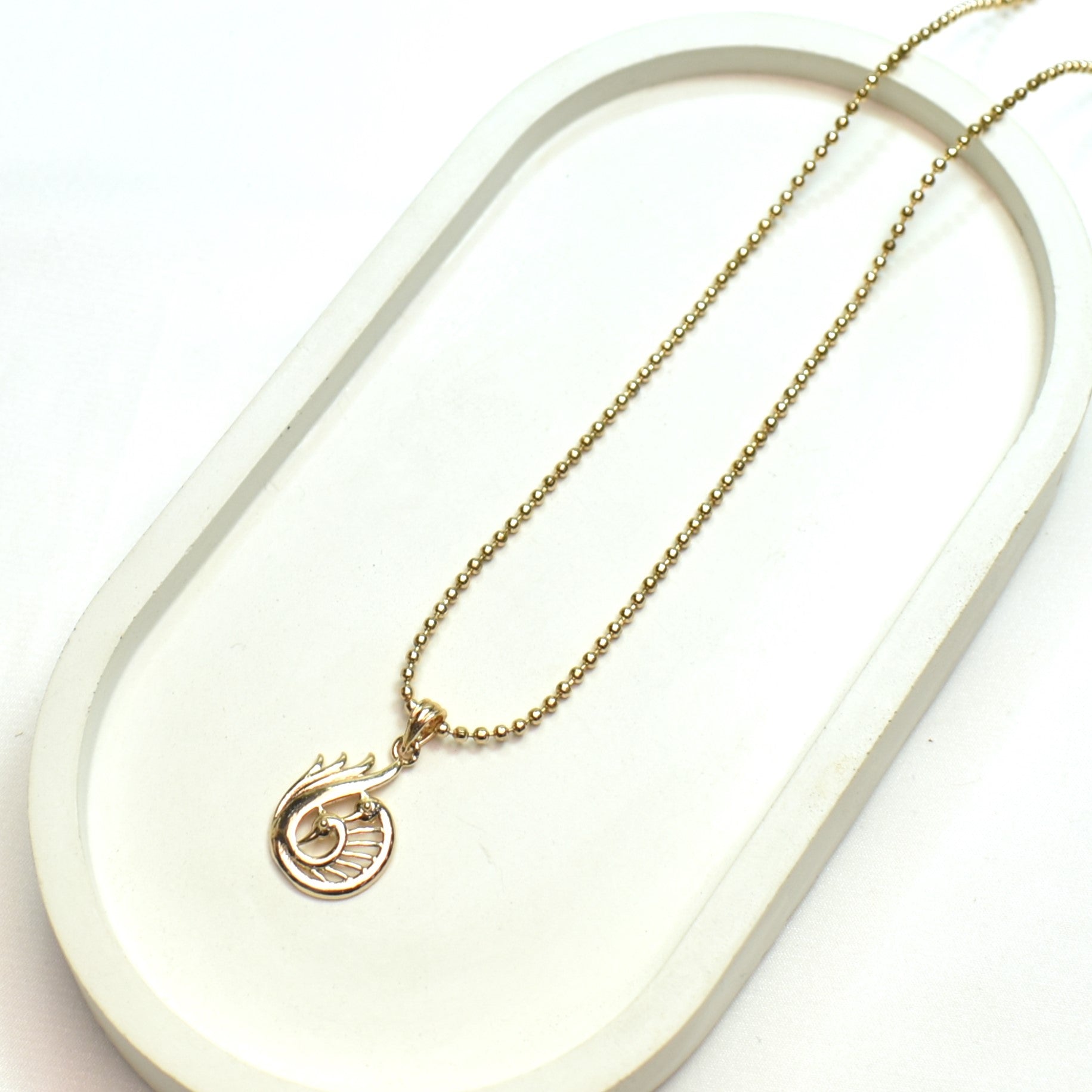 TFC Lotus Charm Gold Plated Pendant Necklace