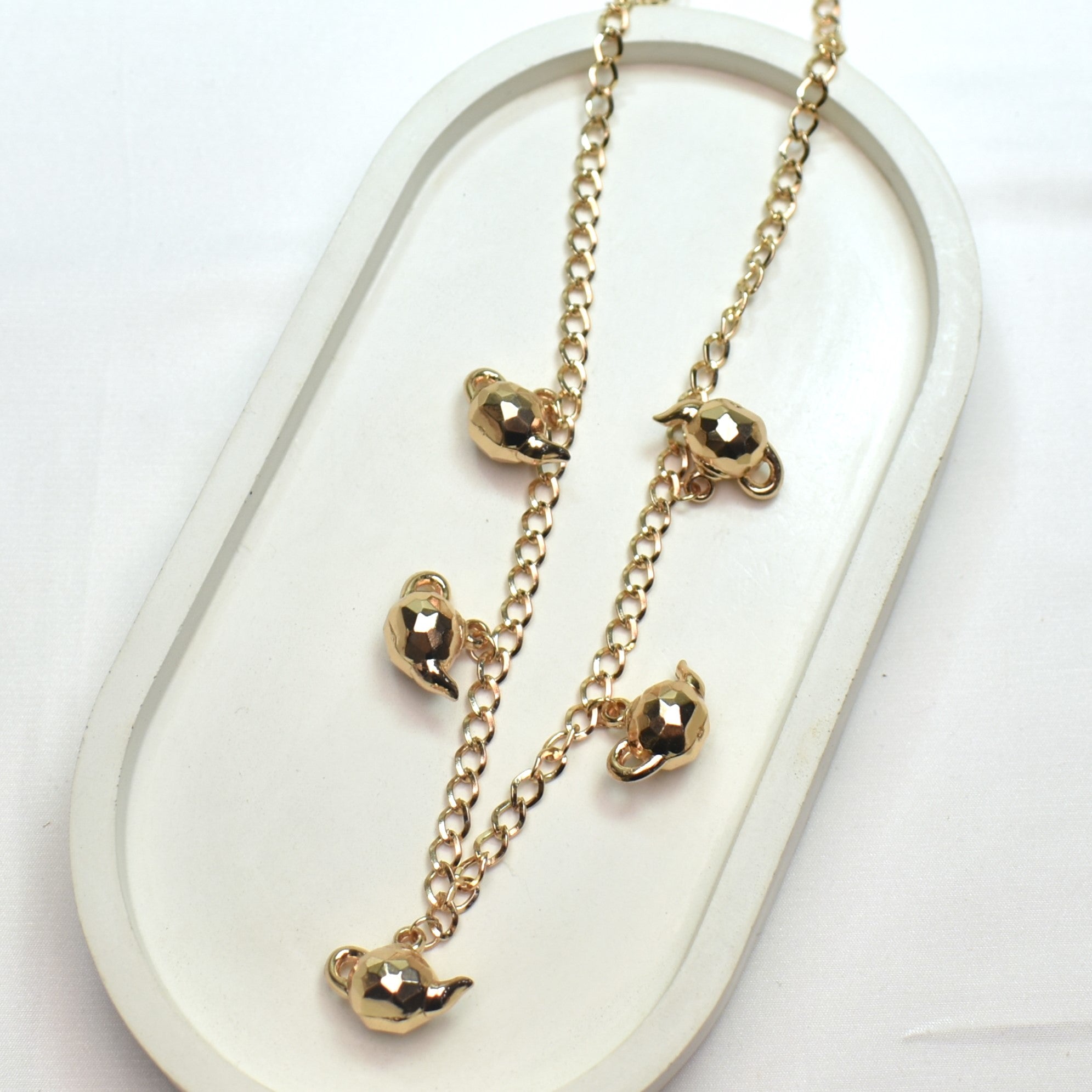 TFC TeaPot Gold Plated Necklace