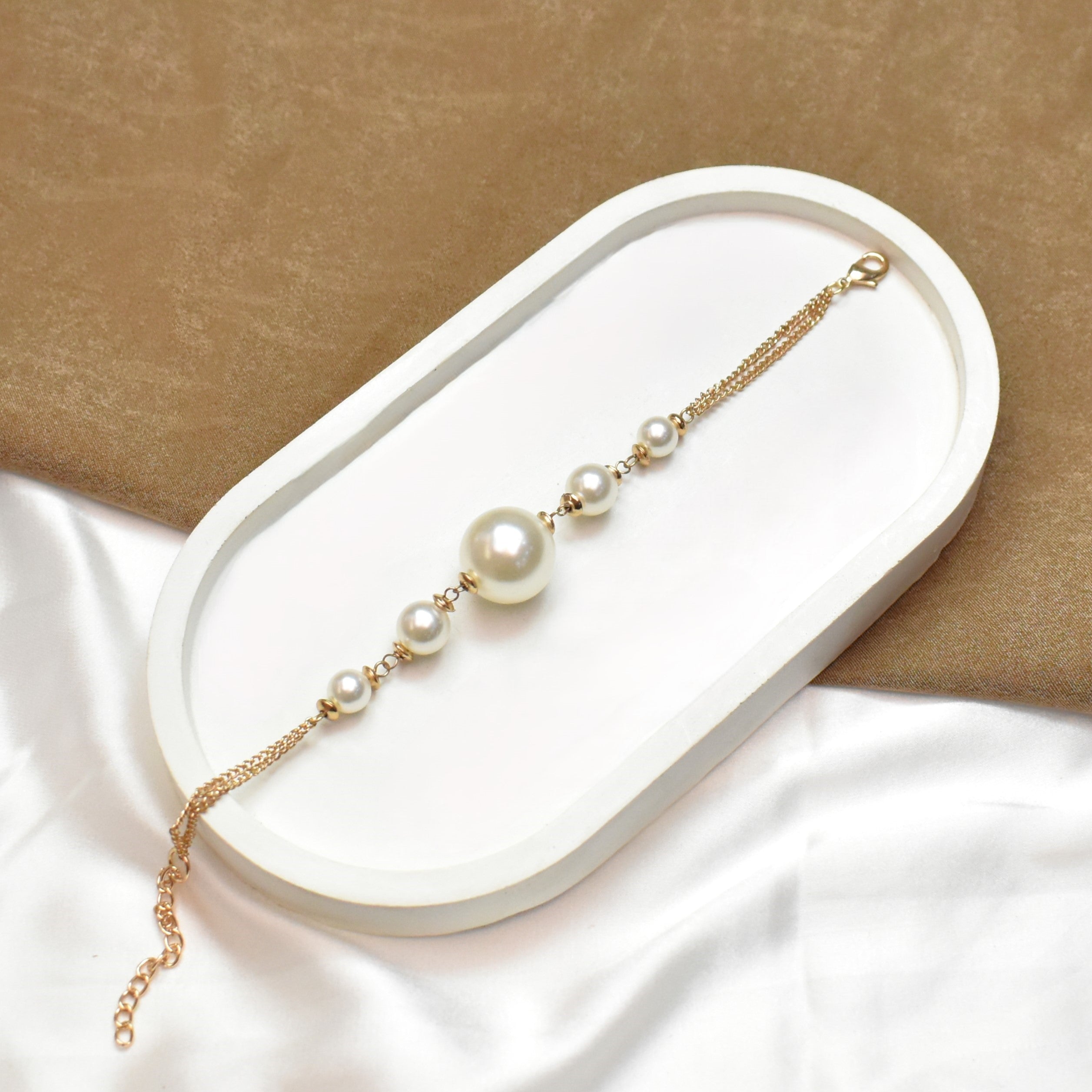 TFC Pearlina Charm Gold Plated Bracelet