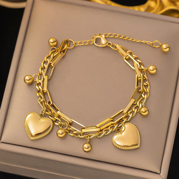 TFC Multi heart Gold Plated Bracelet