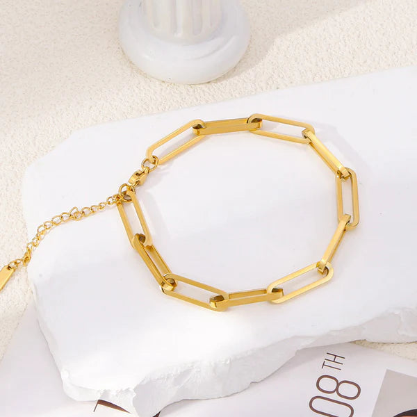 TFC Oval Loopie Gold Plated Layered Bracelet