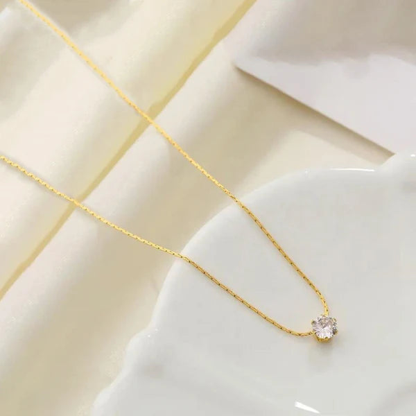 TFC Elegant Diamond Gold Plated Pendant Necklace