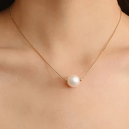 TFC Ocean Pearl Gold Plated Pendant Necklace