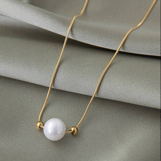 TFC Ocean Pearl Gold Plated Pendant Necklace