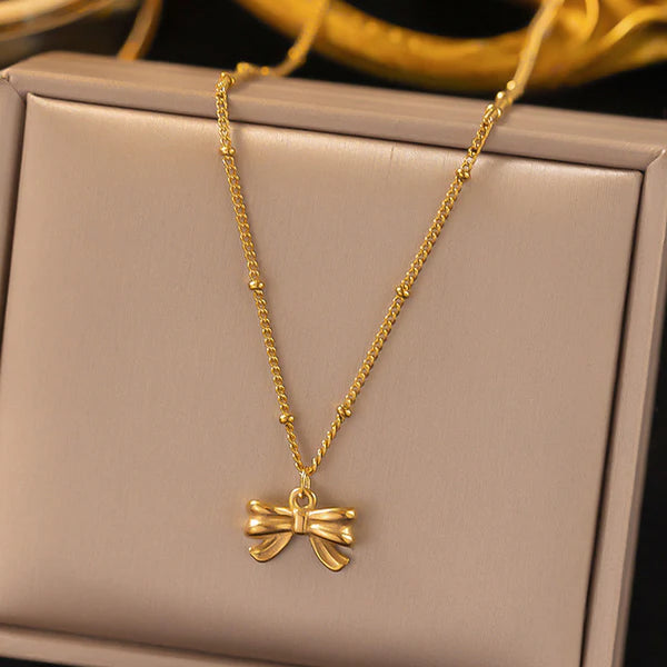 TFC lovely Bow Gold Plated Necklace