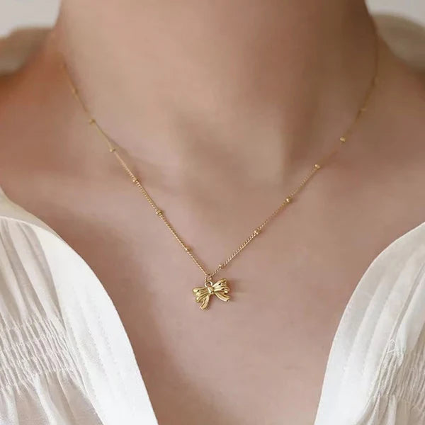 TFC lovely Bow Gold Plated Necklace