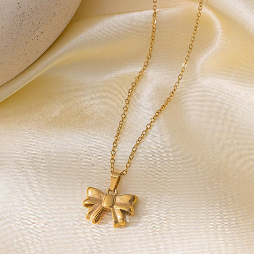 TFC My Bow Gold Plated Pendant Necklace
