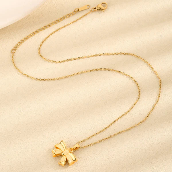 TFC My Bow Gold Plated Pendant Necklace