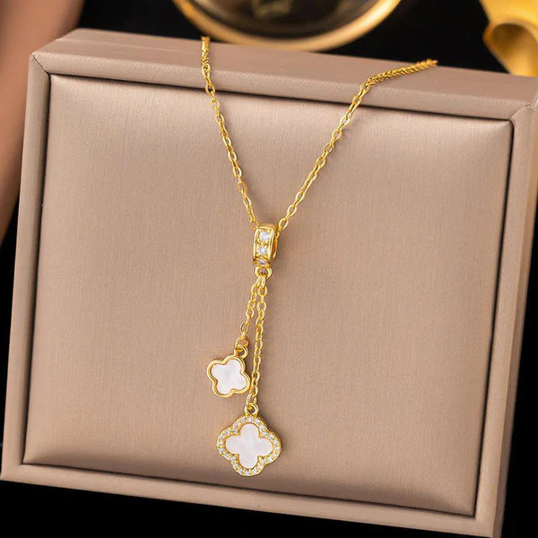 TFC Clover Gold Plated Pendant Necklace